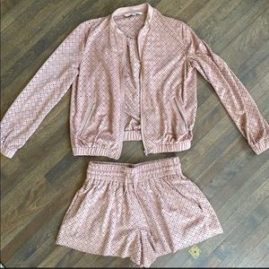Zara Faux Suede Pink Set